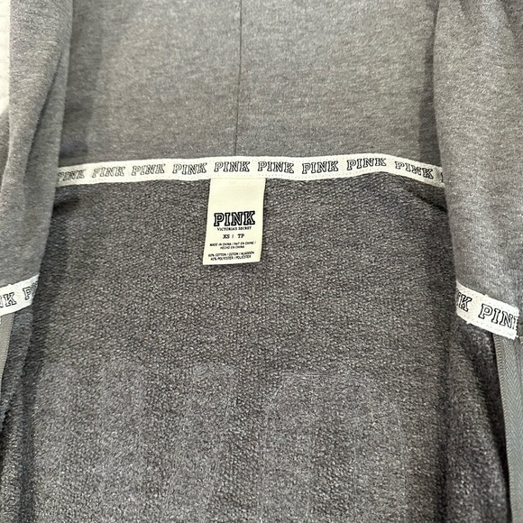 Pink, Victoria’s Secret, bling cheetah/leopard hoodie/jogger set. Used. XS - Picture 7 of 7